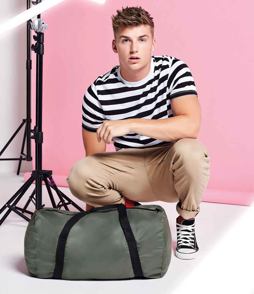 BagBase Packaway Barrel Bag | Olive Green/Black