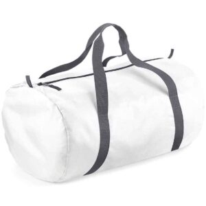 BagBase Packaway Barrel Bag | White