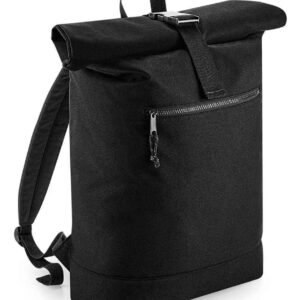 BagBase Recycled Roll-Top Backpack | Black