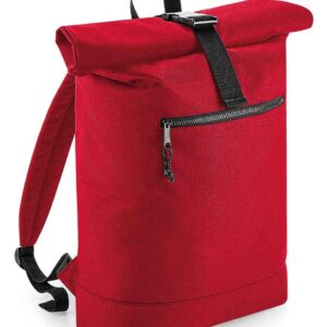 BagBase Recycled Roll-Top Backpack | Classic Red