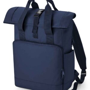 BagBase Recycled Twin Handle Roll-Top Laptop Backpack | Navy Dusk