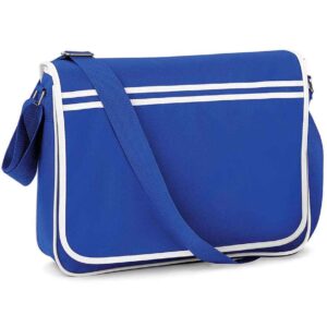 BagBase Retro Messenger | Bright Royal/White