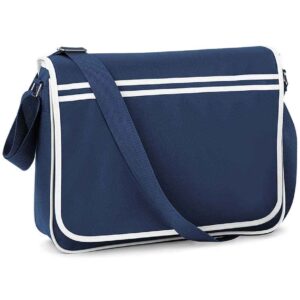BagBase Retro Messenger | French Navy/White
