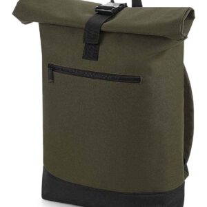 BagBase Roll-Top Backpack | Military Green