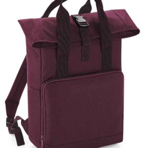 BagBase Twin Handle Roll-Top Backpack | Burgundy