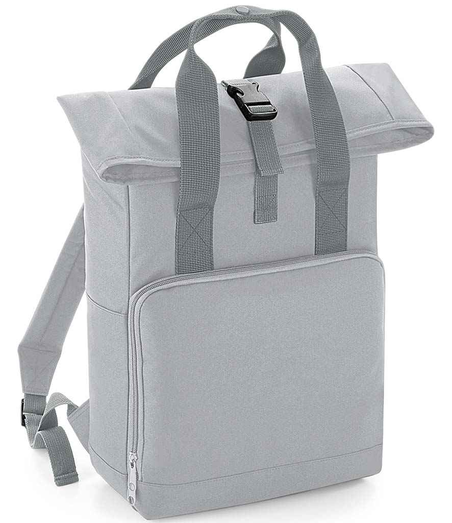 BagBase Twin Handle Roll-Top Backpack | Light Grey