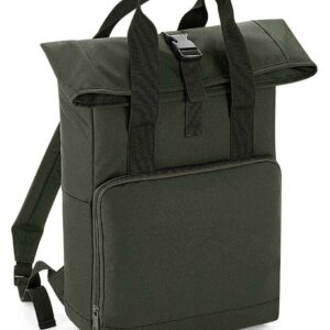 BagBase Twin Handle Roll-Top Backpack | Olive Green