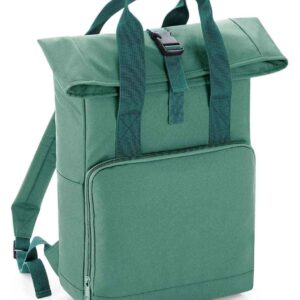 BagBase Twin Handle Roll-Top Backpack | Sage Green