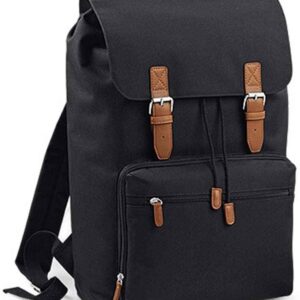 BagBase Vintage Laptop Backpack | Black/Brown