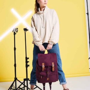 BagBase Vintage Laptop Backpack | Burgundy