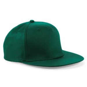 Beechfield 5 Panel Snapback Rapper Cap | Bottle Green