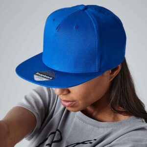 Beechfield 5 Panel Snapback Rapper Cap | Bright Royal