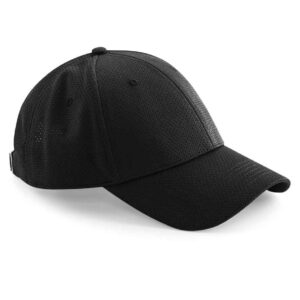 Beechfield Air Mesh 6 Panel Cap | Black
