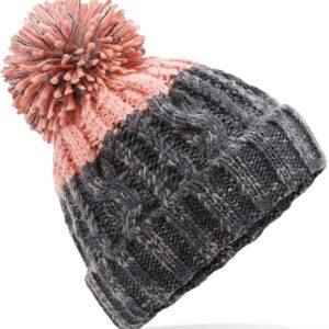 Beechfield Apres Beanie | Graphite Grey/Blush