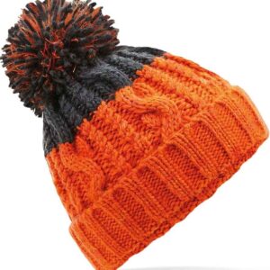 Beechfield Apres Beanie | Orange/Graphite Grey