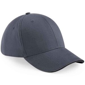 Beechfield Athleisure 6 Panel Cap | Graphite Grey/Black