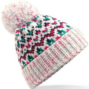 Beechfield Blizzard Bobble Beanie | Sherbet Dip