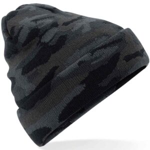 Beechfield Camo Cuffed Beanie | Midnight Camo