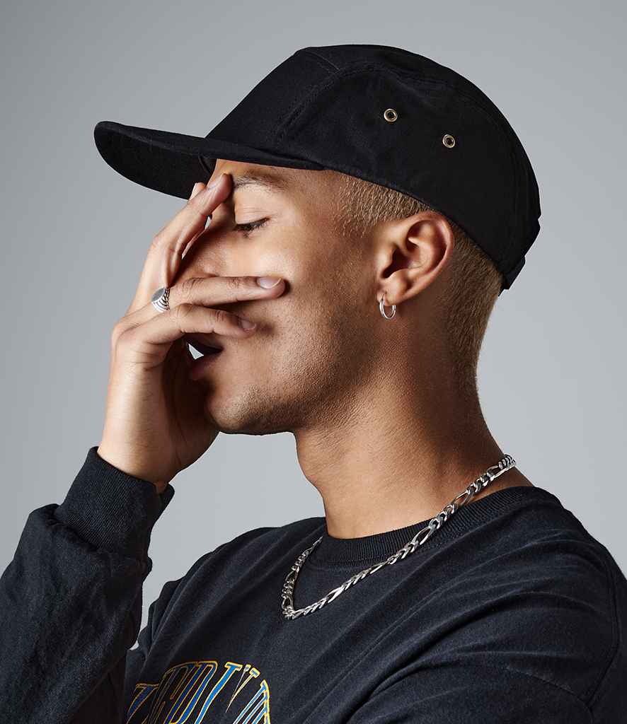 Beechfield Canvas 5 Panel Cap | Black