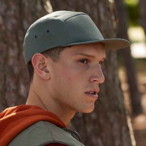 Beechfield Canvas 5 Panel Cap | Olive Green