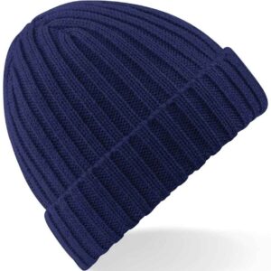 Beechfield Chunky Ribbed Beanie | Oxford Navy