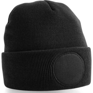 Beechfield Circular Patch Beanie | Black