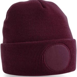 Beechfield Circular Patch Beanie | Burgundy