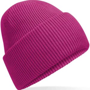Beechfield Classic Engineered Deep Cuffed Beanie | Festival Fuchsia
