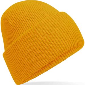 Beechfield Classic Engineered Deep Cuffed Beanie | Mustard