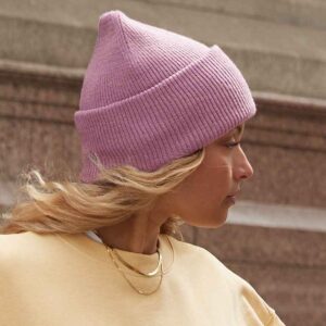 Beechfield Classic Engineered Deep Cuffed Beanie | True Pink