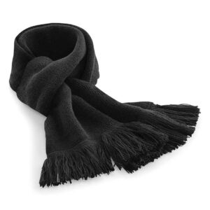 Beechfield Classic Knitted Scarf | Black