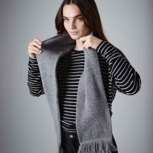 Beechfield Classic Knitted Scarf | Heather Grey
