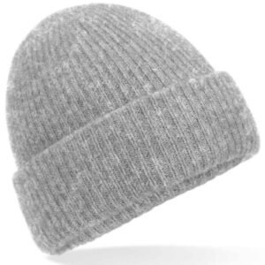 Beechfield Cosy Ribbed Beanie | Grey Marl