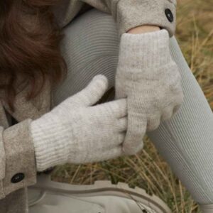 Beechfield Cosy Ribbed Cuff Gloves | Almond Marl