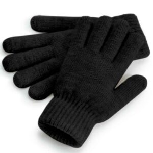Beechfield Cosy Ribbed Cuff Gloves | Black Marl