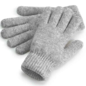 Beechfield Cosy Ribbed Cuff Gloves | Grey Marl