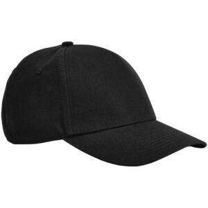 Beechfield EarthAware® Classic Organic Cotton 5 Panel Cap | Black