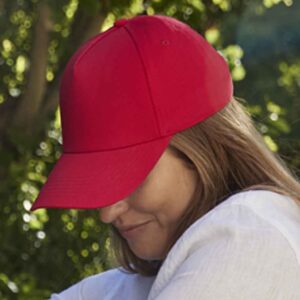 Beechfield EarthAware® Classic Organic Cotton 5 Panel Cap | Classic Red