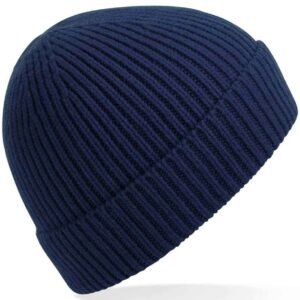 Beechfield Engineered Knit Ribbed Beanie | Oxford Navy