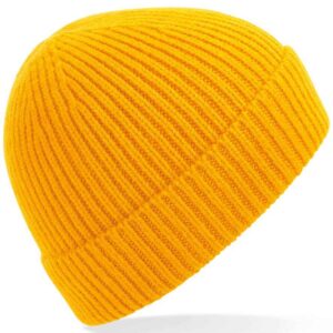 Beechfield Engineered Knit Ribbed Beanie | Sun Yellow