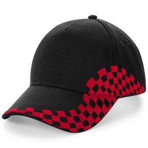 Beechfield Grand Prix Cap | Black/Classic Red