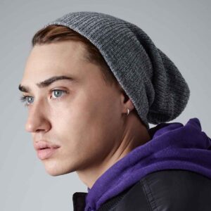 Beechfield Heavy Gauge Slouch Beanie | Antique Grey