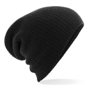 Beechfield Heavy Gauge Slouch Beanie | Black