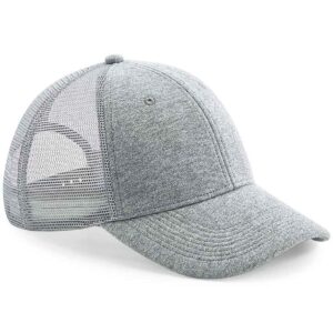 Beechfield Jersey Athleisure Trucker Cap | Heather Grey