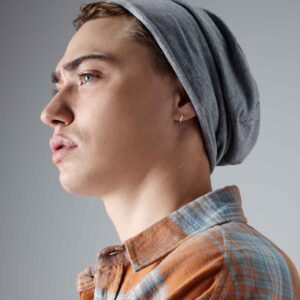 Beechfield Jersey Beanie | Heather Grey