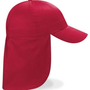 Beechfield Kids Legionnaire Style Cap | Classic Red