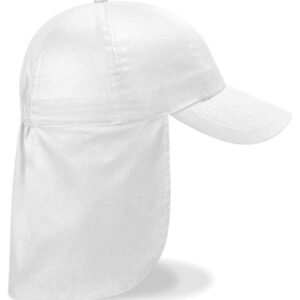 Beechfield Kids Legionnaire Style Cap | White