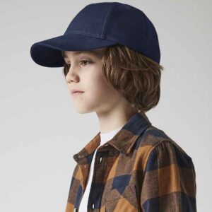 Beechfield Kids Organic Cotton 5 Panel Cap | Navy