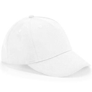 Beechfield Kids Organic Cotton 5 Panel Cap | White