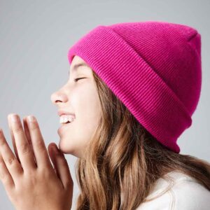 Beechfield Kids Original Cuffed Beanie | Fuchsia